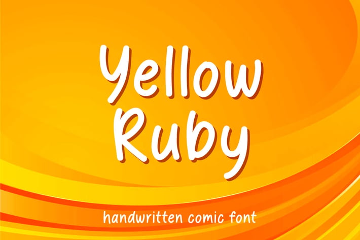 Yellow Ruby - Handwritten Comic Font