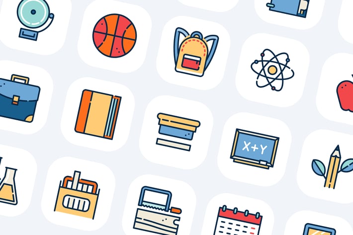 100 High School Collection Icons