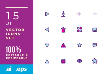 15 User Interface vector icons