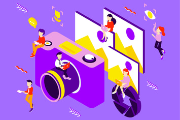 Photography Isometric Illustration