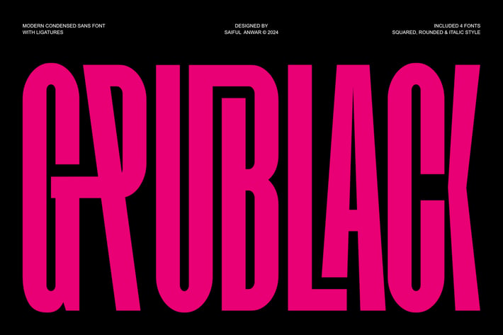 Grublack - Modern Condensed Sans