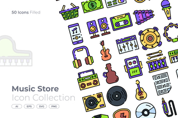 Music Store Filled Icon