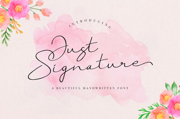 Just Signature Business Font