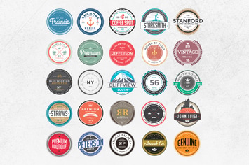 Retro Colorful Badges and Logos