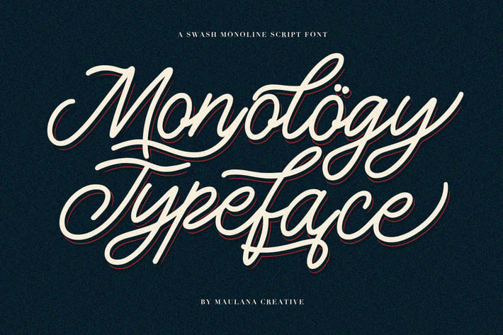 Monology Swash Script Vintage Font