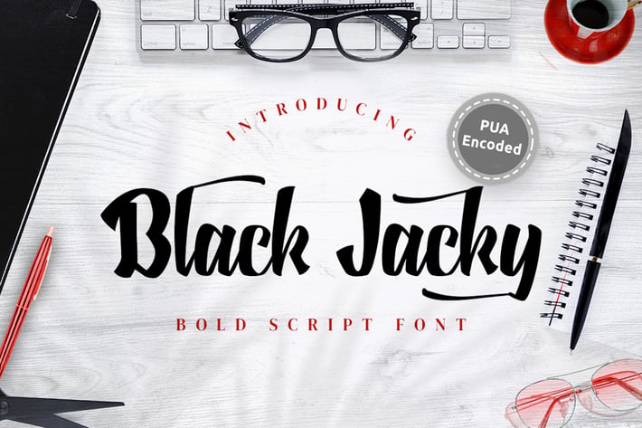 Black Jacky - Bold Script Font