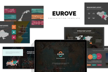 Eurove : Europe Region Vector Map Powerpoint