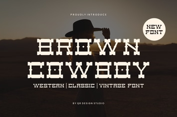 Brown Cowboy - Artdeco & Western Font