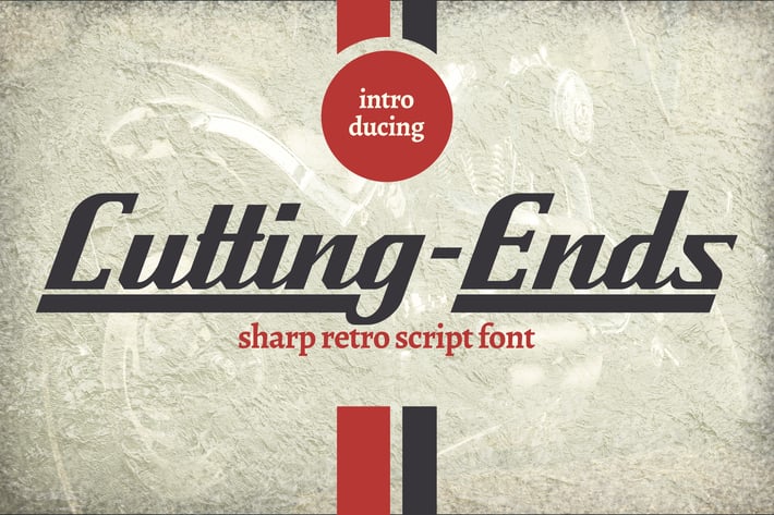 Cutting-Ends | Retro Script Font