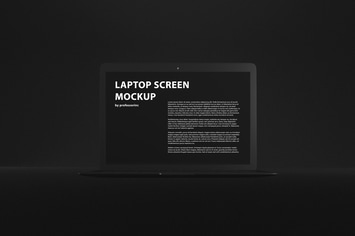 Black MacBook Air Mockup