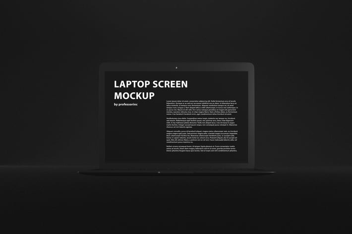 Black MacBook Air Mockup