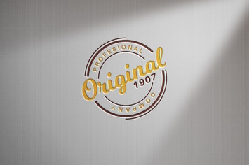 Logo on white paper - mockup template