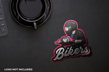 esport logo sticker mockup