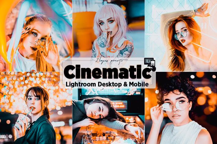Cinematic Neon Lightroom Presets 