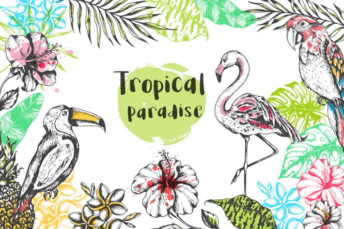 Vintage Tropical Design Kit