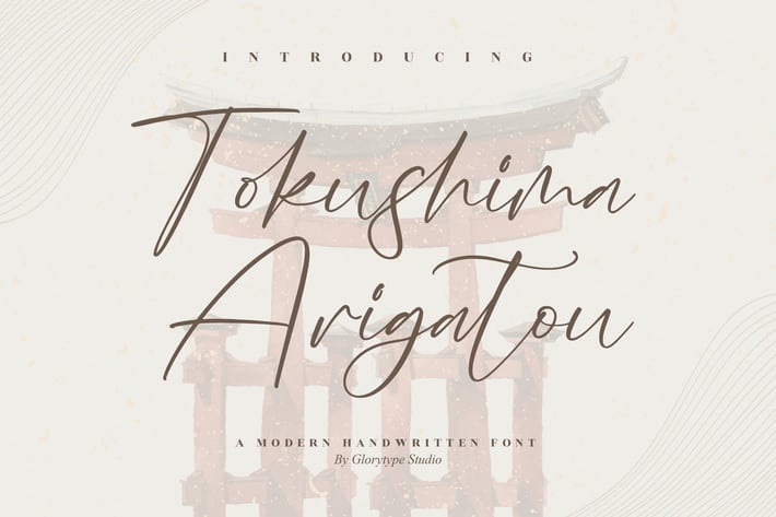 Tokushima Arigatou Modern Handwritten Font