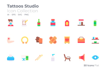 Tattoos Studio Color Icon