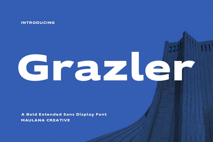 Grazler Bold Extended Sans Display Font
