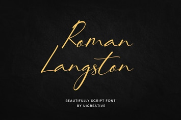 Roman Langston Beautifully Script Font