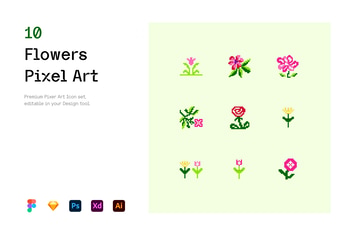 Flowers - Pixel Art