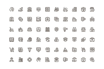Insurance Unique Web Line Icons Pack