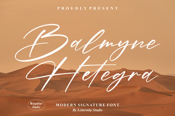 Balmyne Hetegra Modern Signature Font