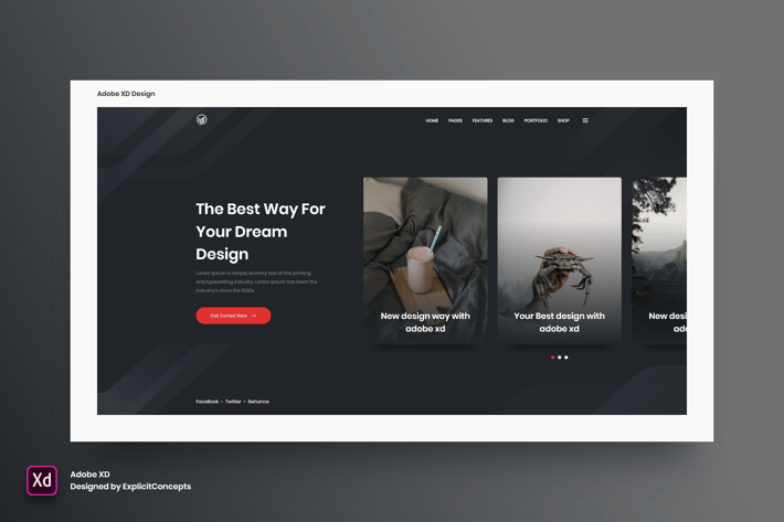 Hero Header Vol 23 - Adobe XD