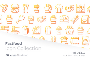 Fast Food Gradient Icon
