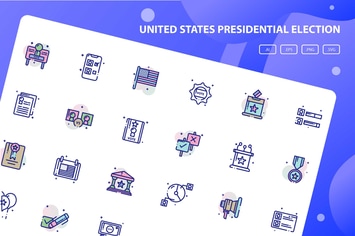 United States Presidential Election Icon Pack