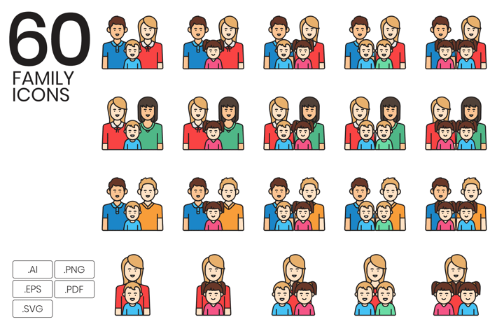 60 Family Icons