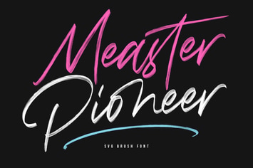 Measter Pioneer SVG HandBrush Font