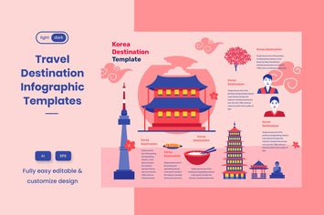 Travel Guide Infographic Template: Korea