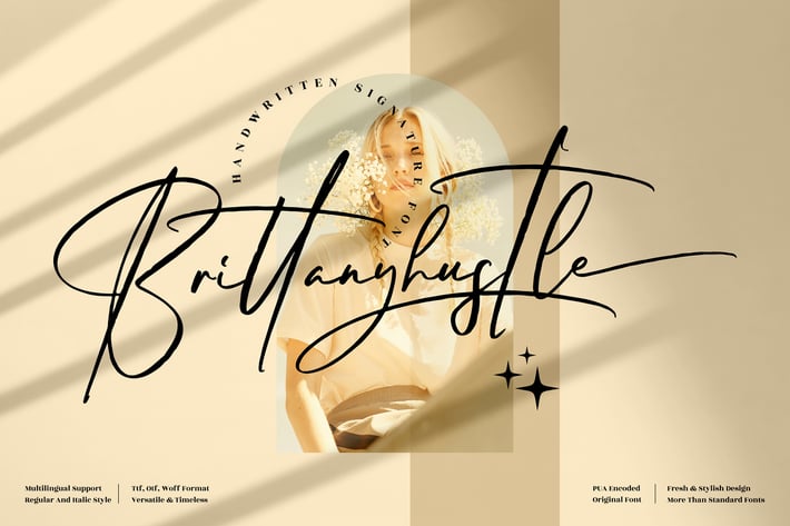 Brittanyhustle Signature Font
