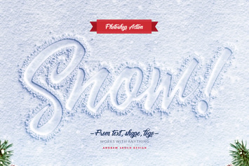 Snow Lettering - Photoshop Action