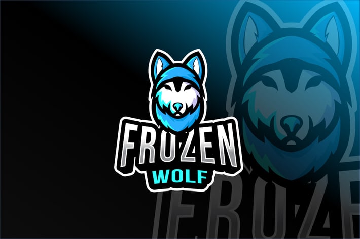 Frozen Wolf Esport Logo Template
