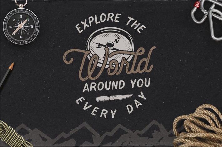 Vintage Travel Logo / Explorer Badge Retro Design