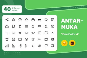 Antarmuka - UI Element Iconset - One  Color 4 