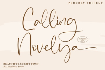 Calling Novelya Script Font