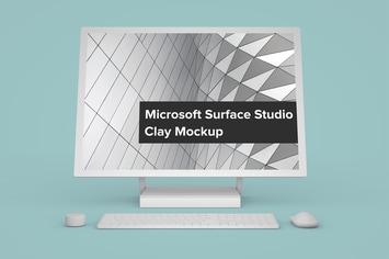 Microsoft Surface Studio Clay Mockup Front
