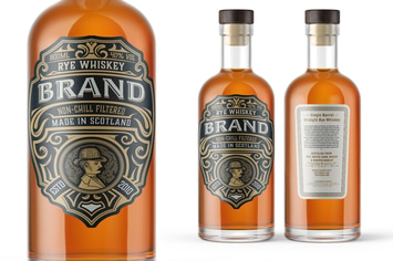 Vintage Whiskey Label Packaging Layout 