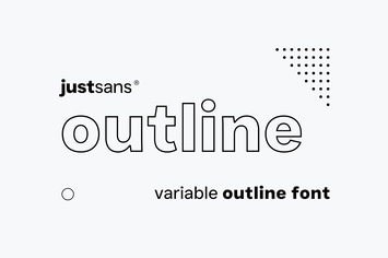 JUST Sans® OUTLINE Font - Clean, Modern, Minimal