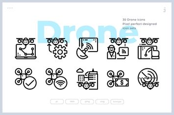30 Drone Icons