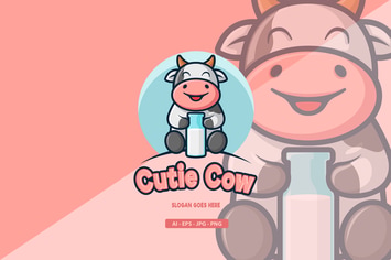 Cow - Mascot Logo