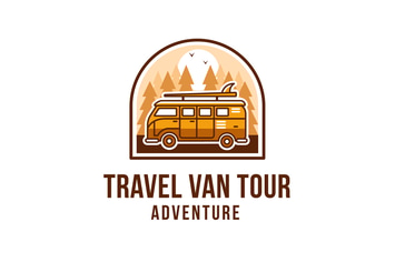 Travel Van Tour Adventure Logo Template