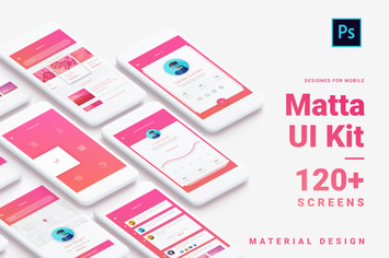 Matta - Material Design UI Kit for Ps