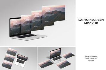 Laptop screen mockup