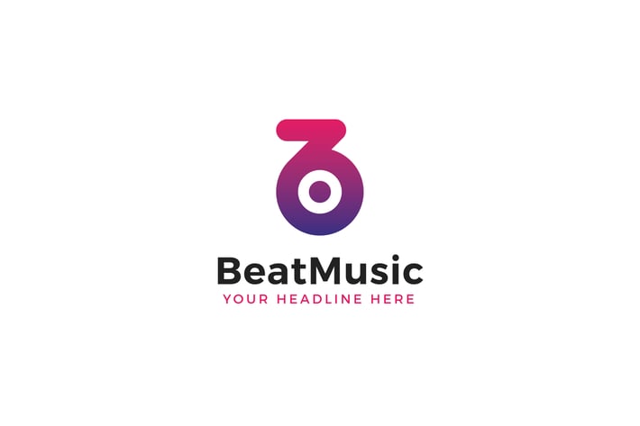 BeatMusic Logo B Letter Template