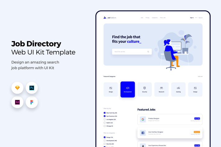 Job Directory Web App UI Kit Template