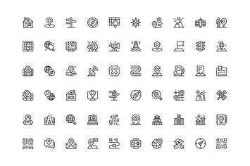 Navigation Unique Web Line Icons Pack