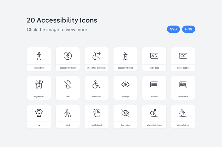 Accessibility icons — Line